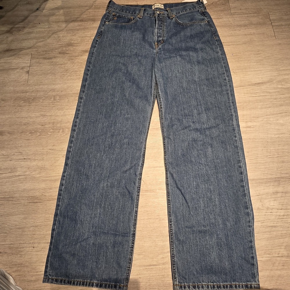 Ética‎ x Anthropologie Stanton Relaxed Wide Leg Jeans Blue Size 30